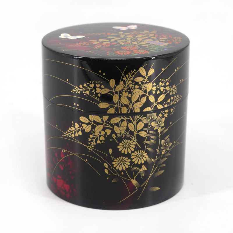 Japanischer Teedose aus schwarzem Harz - MIYABINO - 150gr