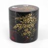Boîte à thé japonaise noire en résine - MIYABINO - 150gr