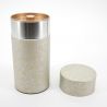 Japanese silver tea box in washi paper - KISNIROHANA - 200gr