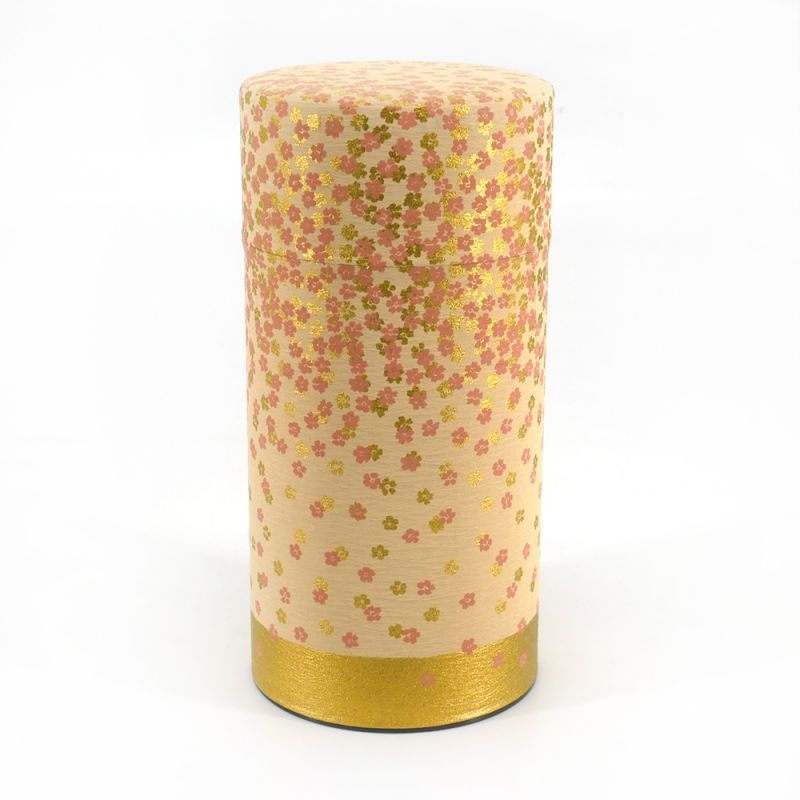 Caja de té japonesa amarilla en papel washi - HANAZONO - 200gr