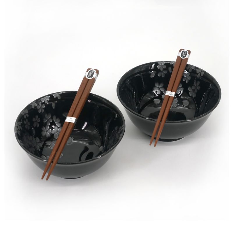 Set de 2 bols japonais en céramique - GURE SAKURA