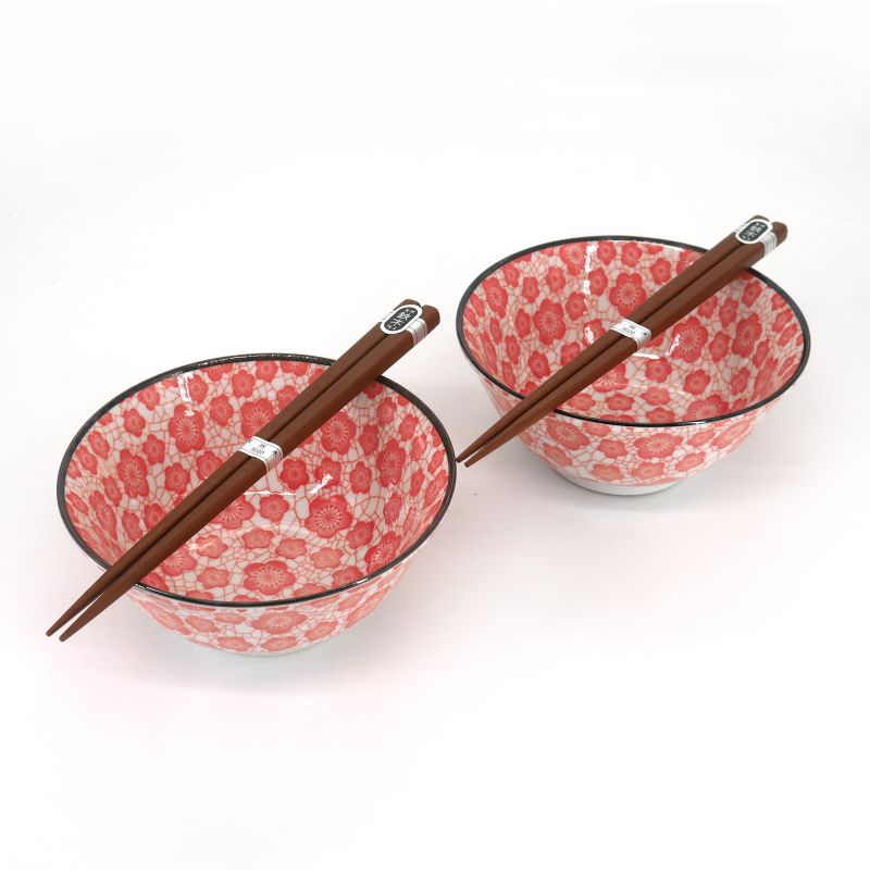 Set de 2 bols japonais en céramique - AKA UME