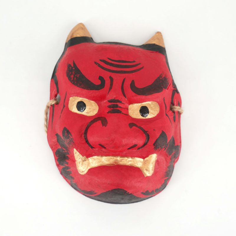 Mini Masque japonais en Papier - AKA ONI - 