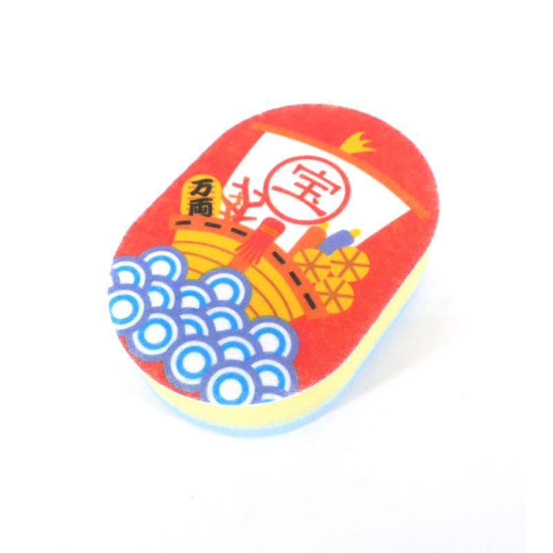 Eponge japonaise - motifs de la nouvelle année - SUPONJI, couleur au choix