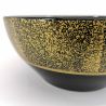 Ciotola donburi in ceramica giapponese, nera e oro - EREGANTO