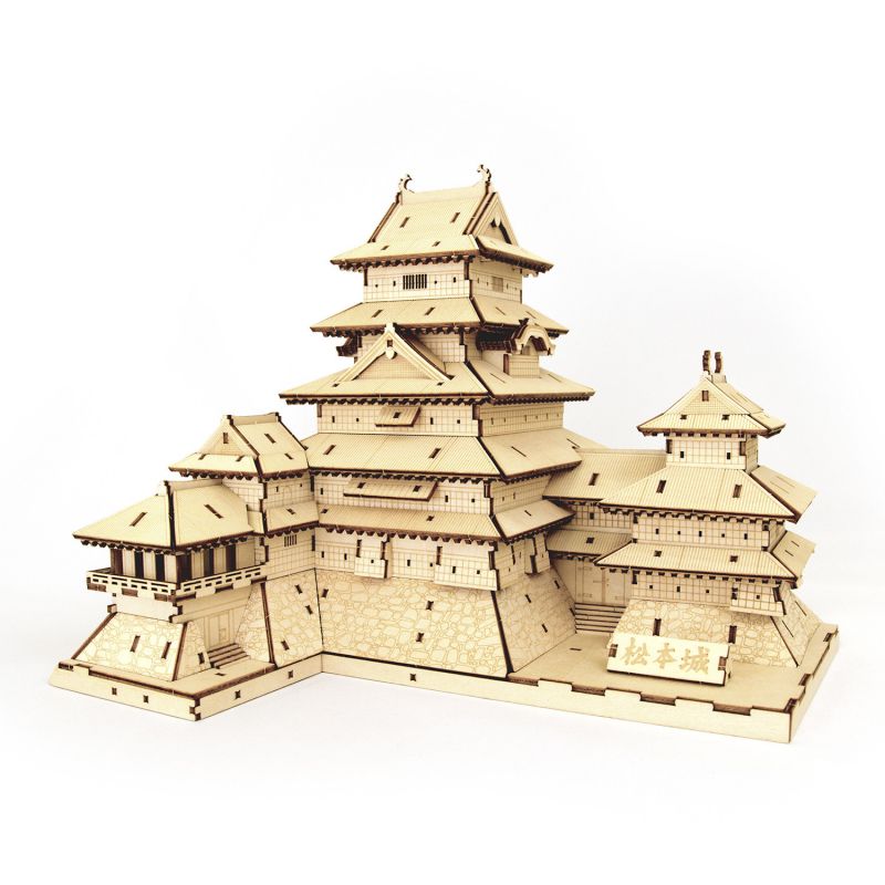 Puzzle wooden art château Matsumoto, KI-GU-MI PLUS, 309 pièces