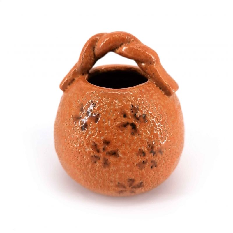 Japanese soliflore vase, brown in the shape of a basket - SAKURA BASUKETTO