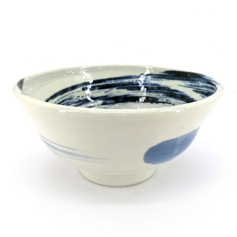 Japanese ceramic donburi bowl - AO UZUMAKI