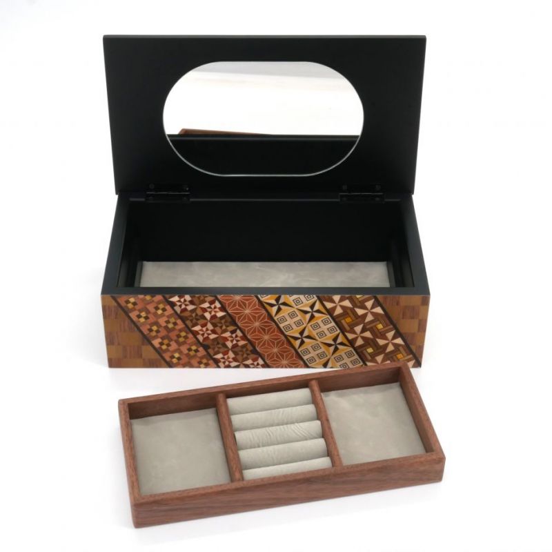 8sun Koyoseki jewelry box in traditional Hakone YOSEKI marquetry