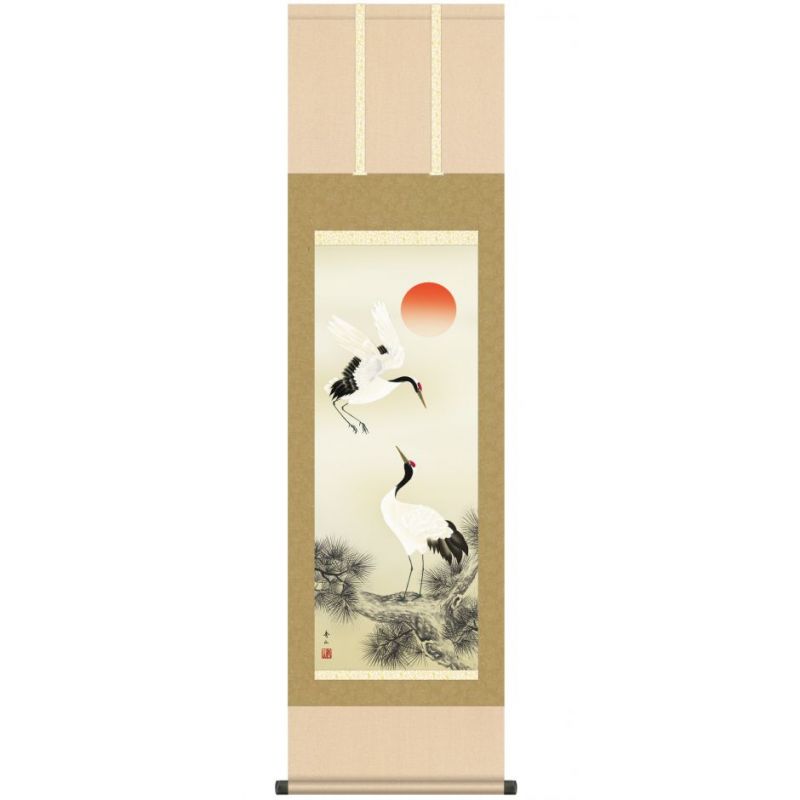 Kakemono Kakejiku Japanisches Kranichpaar - KAPPURU