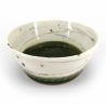 Japanische Reisschale aus Keramik, beige und grün - ORIBE