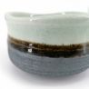 Ciotola per la cerimonia del tè giapponese in ceramica, blu, marrone e grigio - BURURAIN
