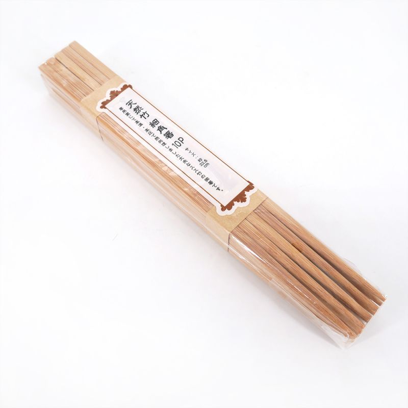 Set de 10 baguettes japonaises en bois naturel - TANAKA HASHITEN - fait au Japon