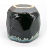 Ciotola in ceramica per cerimonia del tè, vernice infusa bordo nero - CHUNYU