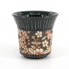 Set de 2 tasses japonaises noires en céramique - HANA PATTA