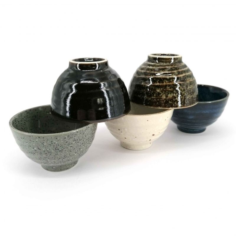Set di 5 tazze da tè in ceramica giapponese, tinta unita - MUJI