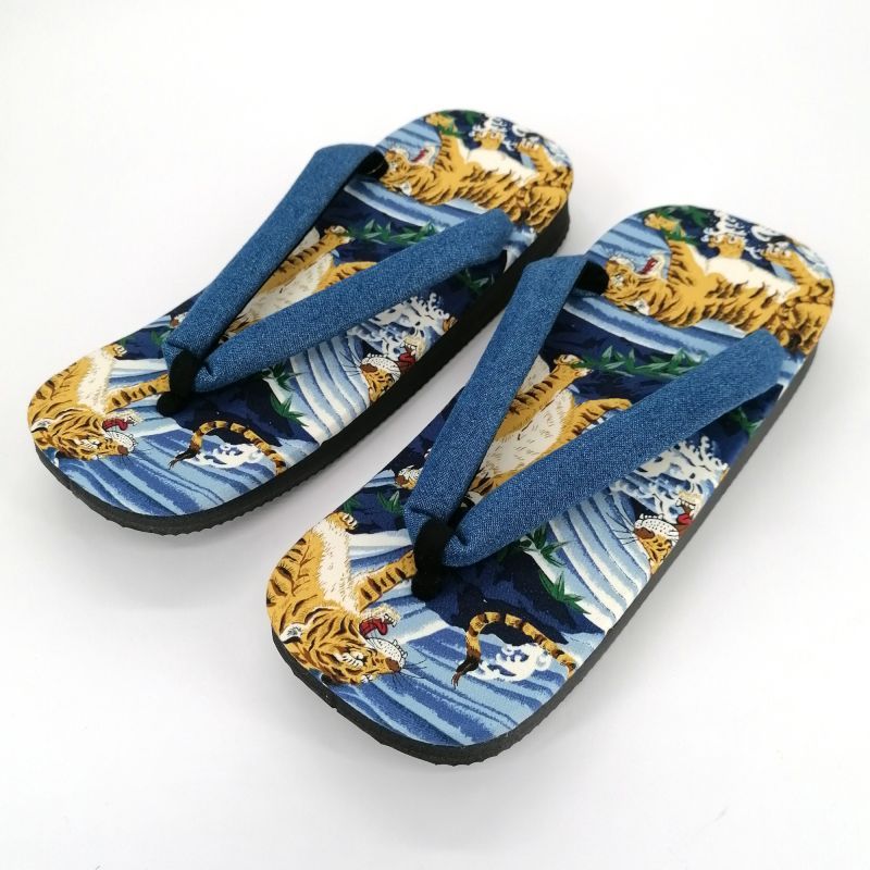 Paire de sandales japonaises zori en polyester, TORA