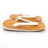Pair of Japanese zori sandals in non-slip rubber, SHIRO, white