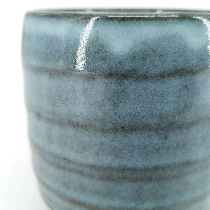 Japanese ceramic tea cup, shades of blue - NYUANSU