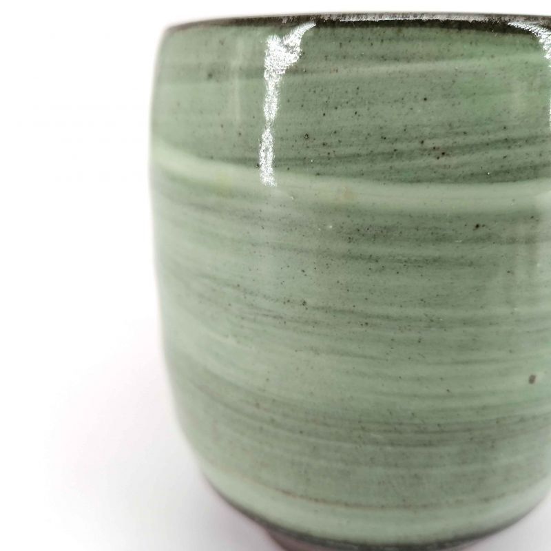 Japanese ceramic tea cup, shades of green - NYUANSU