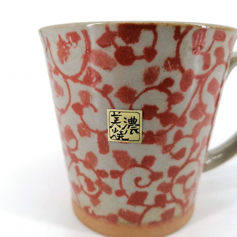 Japanischer roter Keramikbecher - AKA KARAKUSA