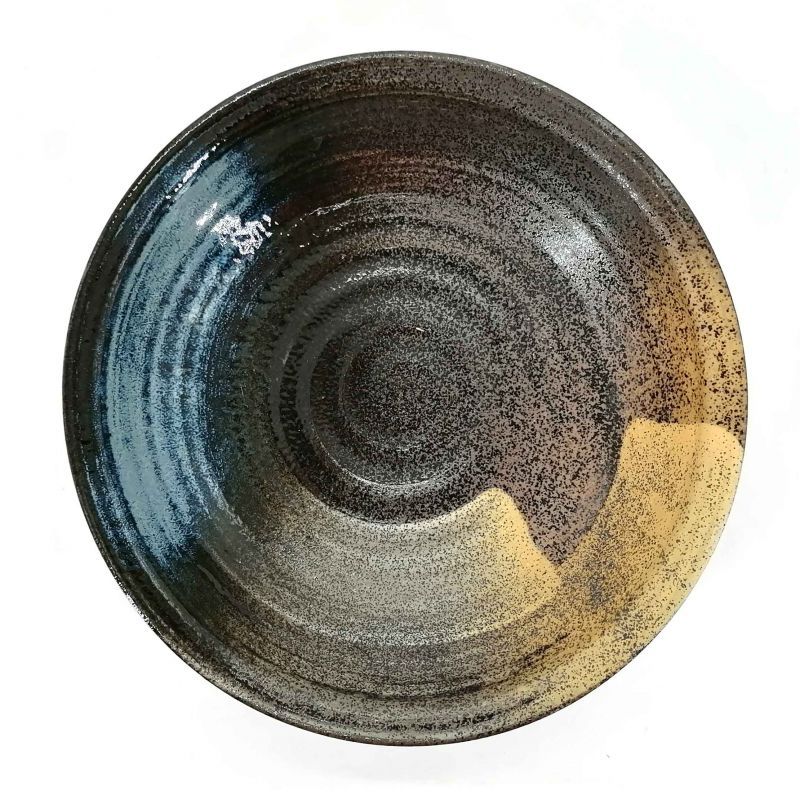 Japanese ceramic plate BURASHI - Brown patterns