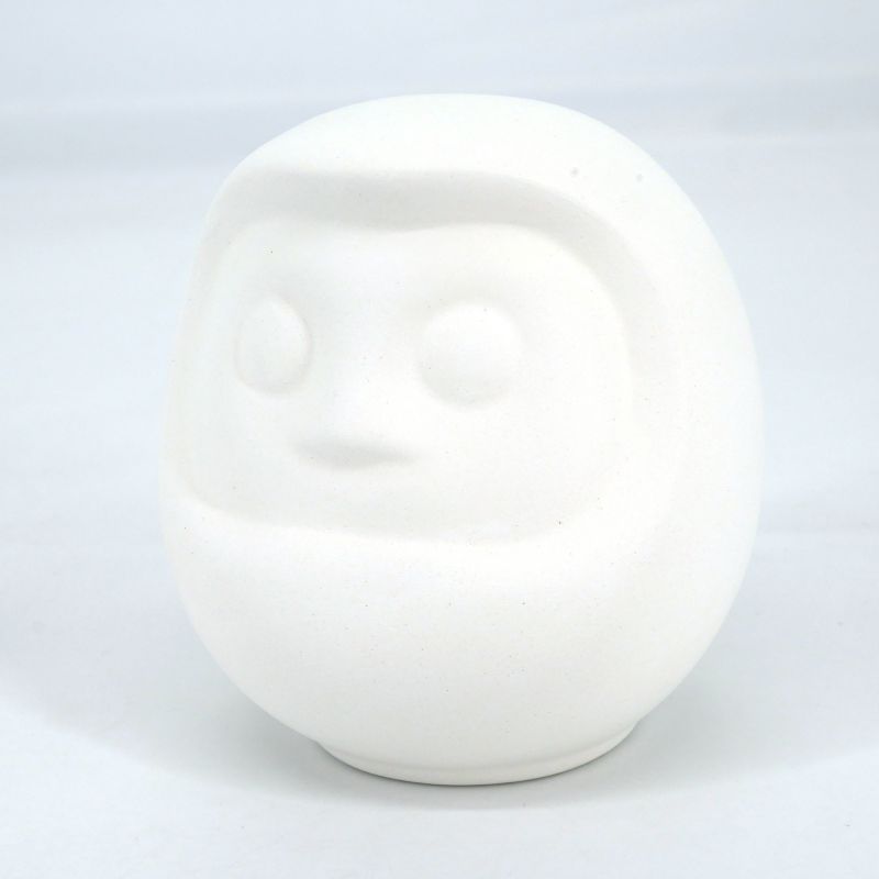 Unglazed ceramic lucky money box to paint yourself, OEKAKI DARUMA, 8 cm