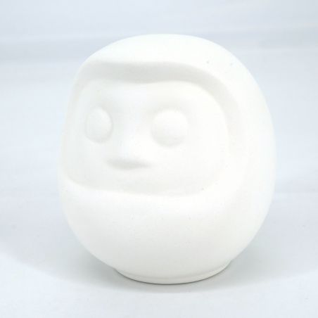 Unglasierte Keramik Glücksspardose zum Selberbemalen, OEKAKI DARUMA, 8 cm