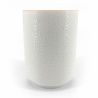 Japanese ceramic tea cup, white, swirl - SENPU