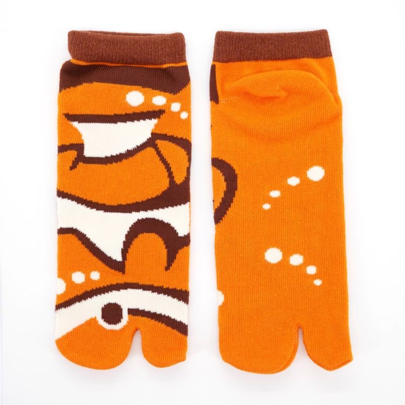 Japanische tabi baumwollsocken, KINGYO, braun