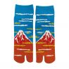 Japanese cotton tabi socks, RED FUJI
