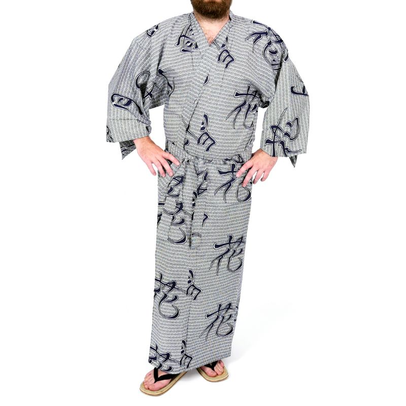 Kimono Yukata del hombre azul japonés, SETSUGETSUKA, azul