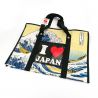 Eco-friendly polyester bag, Wave and I love Japan, Wave-heart