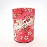 Carrito de té japonés azul o rosa en papel washi, YUZEN HANA, 40 go 100 g