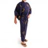 Blauer japanischer Yukata aus Baumwolle für Männer -HANABISHI