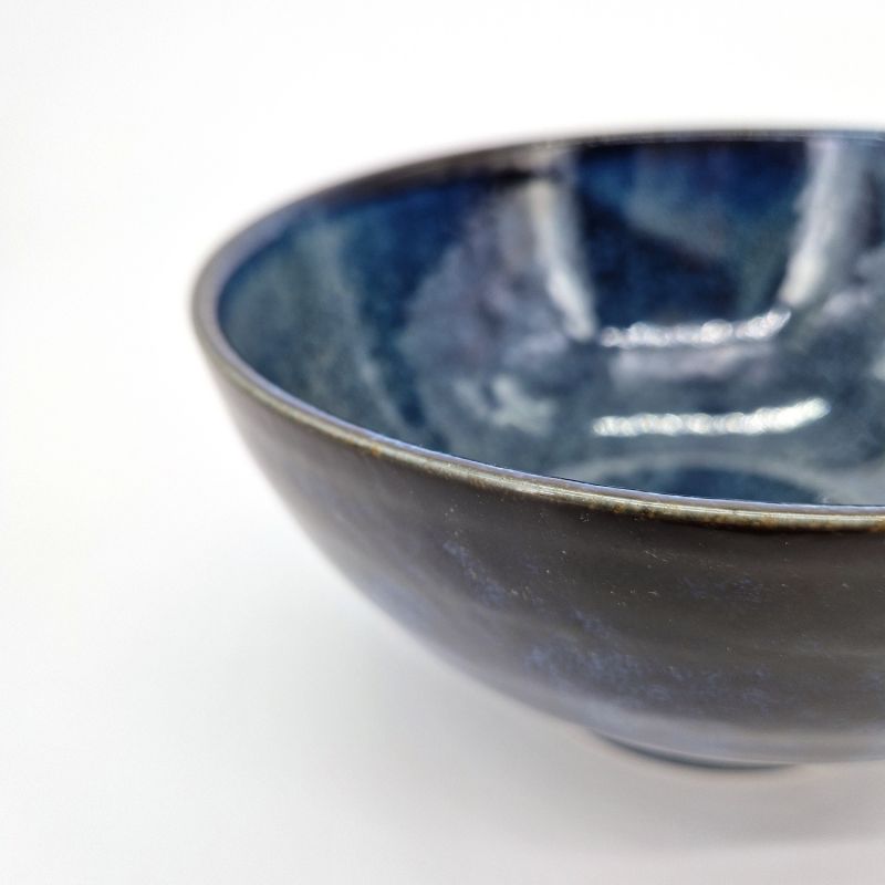 Bol à ramen japonais en céramique, bleu - AO