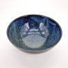 Japanese ceramic ramen bowl, blue - AO