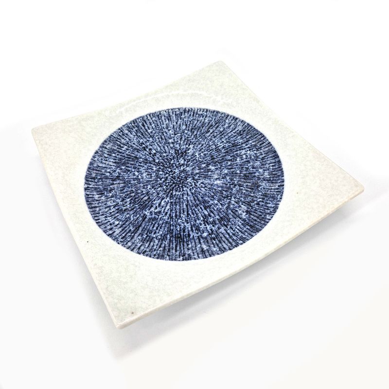 Japanese square plate, Shibori Ran Togusa