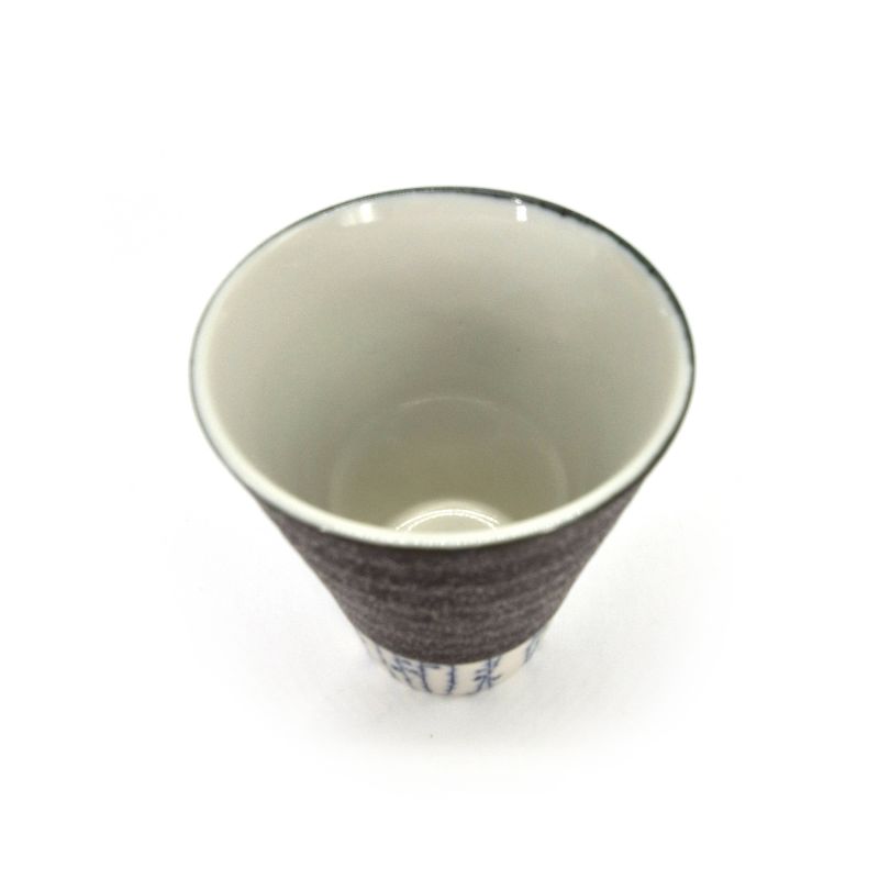 Tazza in ceramica giapponese, linea verticale blu, SUDARE KOKASAN