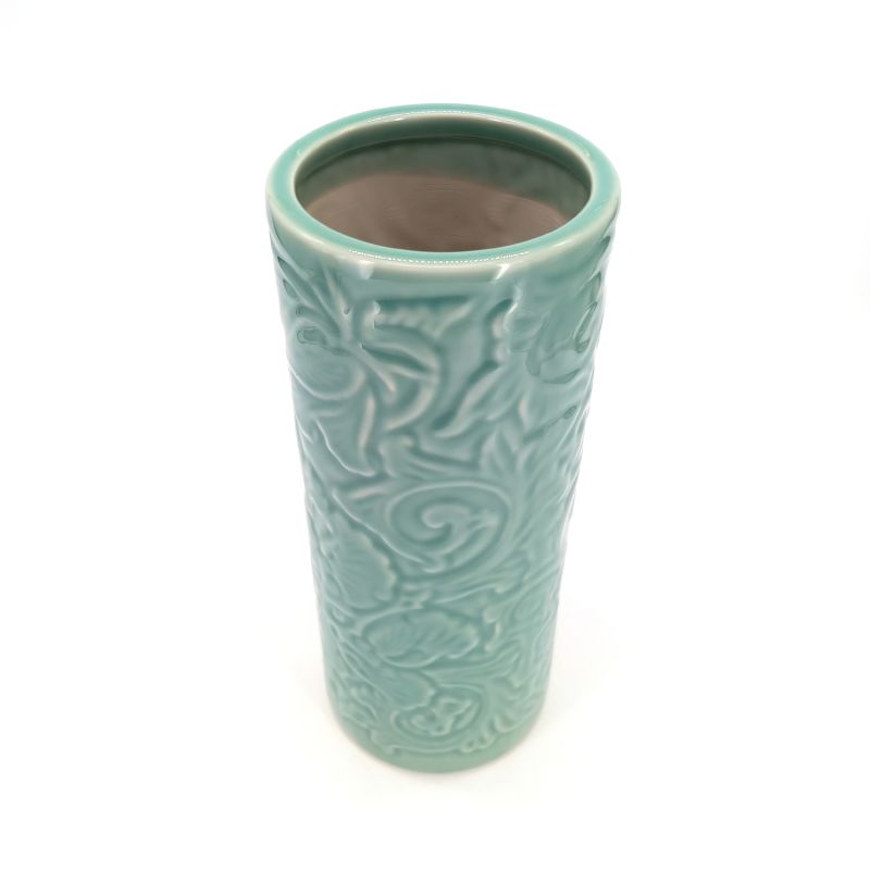 Japanische blaue Vase aus arabesker Keramik, ARABESUKU