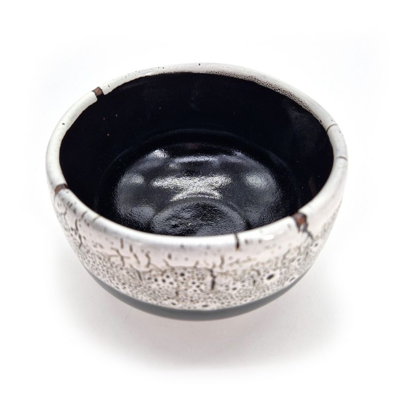 Ciotola in ceramica nera e beige per la cerimonia del tè - BEJU TO KURO