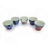 Set mit 5 japanischen Teetassen aus Keramik – KYO YUZEN YUGO