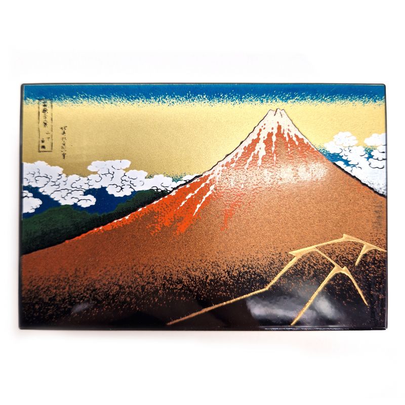 Japanese rectangular card holder Mount Fuji, FUJISAN