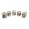 Set japonais de 5 tasses à saké, EROCHISHIZUMU