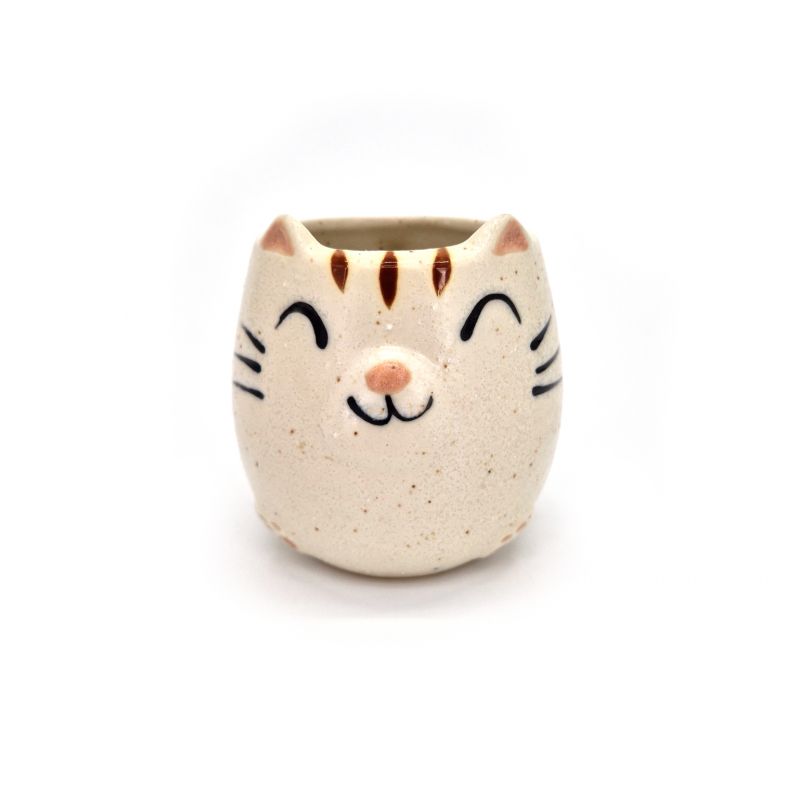 Japanische Keramiktasse WEISS - SHIROI NEKO - Katze