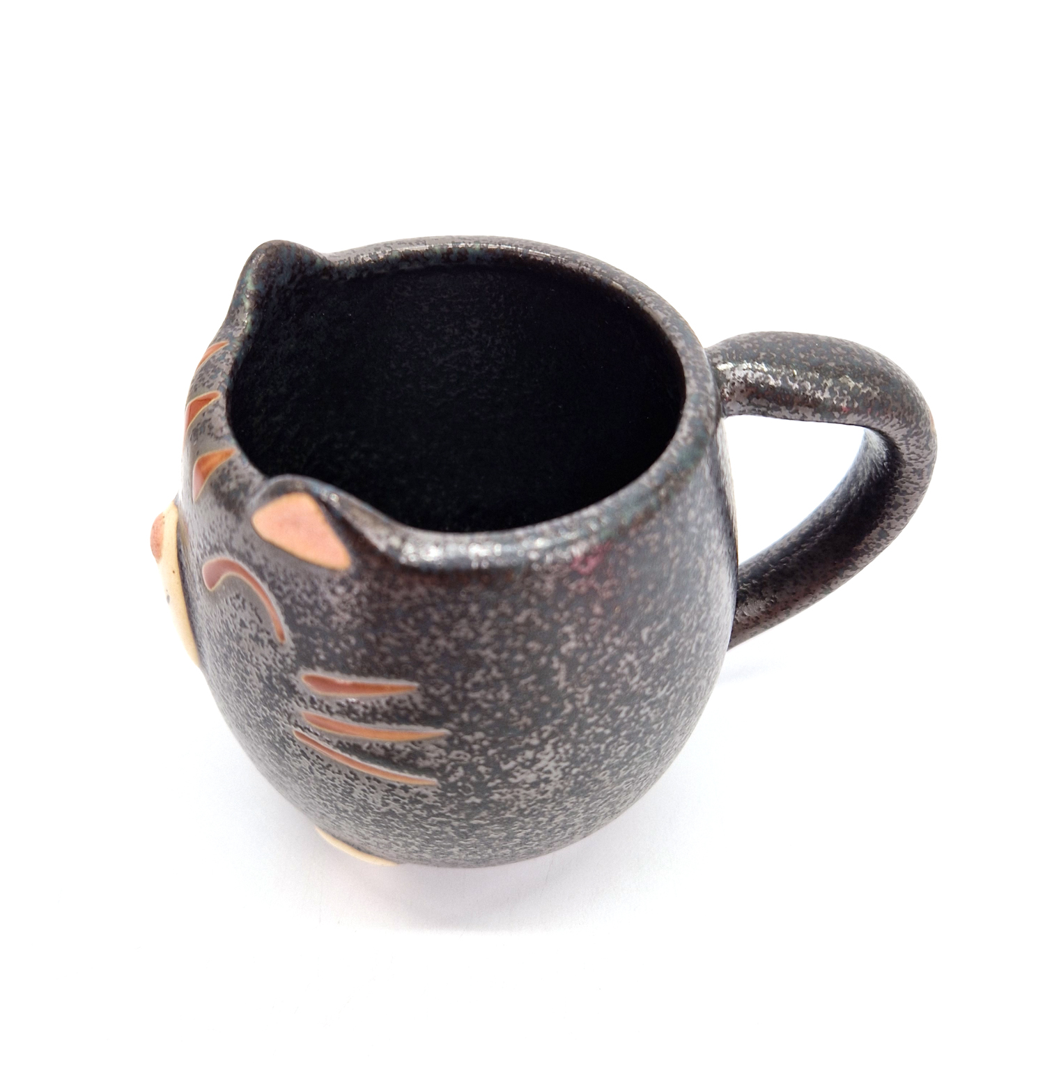 Tazza in ceramica nera giapponese - KURO NEKO - cat
