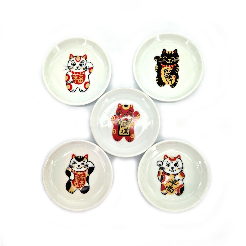 Set mit 5 kleinen Keramiktellern – FUKURAKU