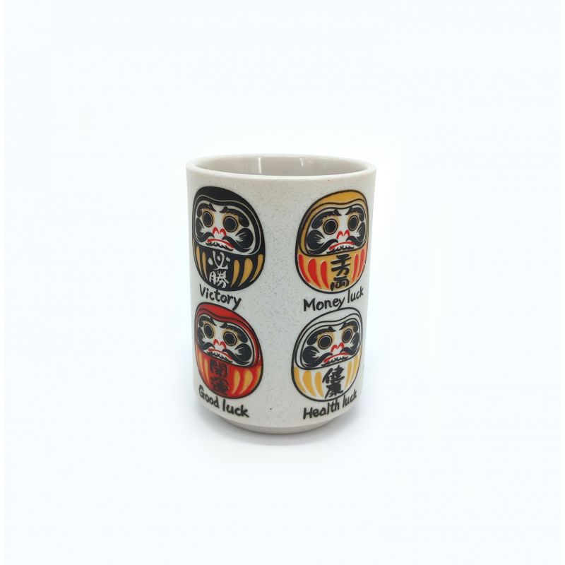 traditionelle japanische Teetasse mit DARUMA-Motiven