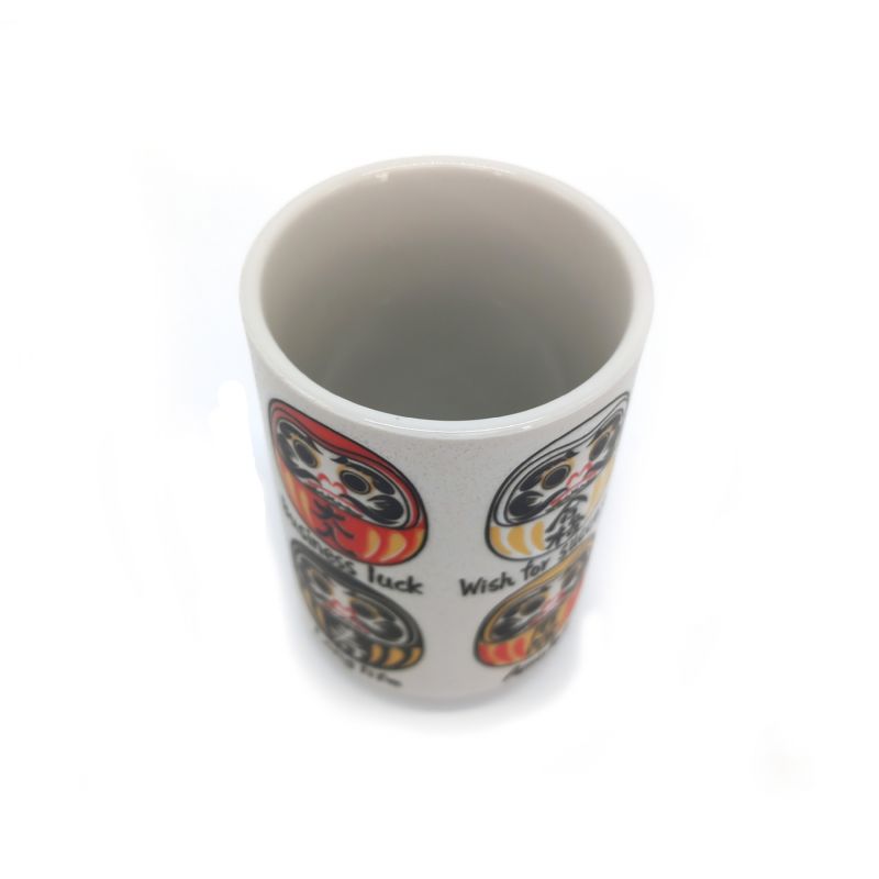 traditional Japanese tea cup with DARUMA designs