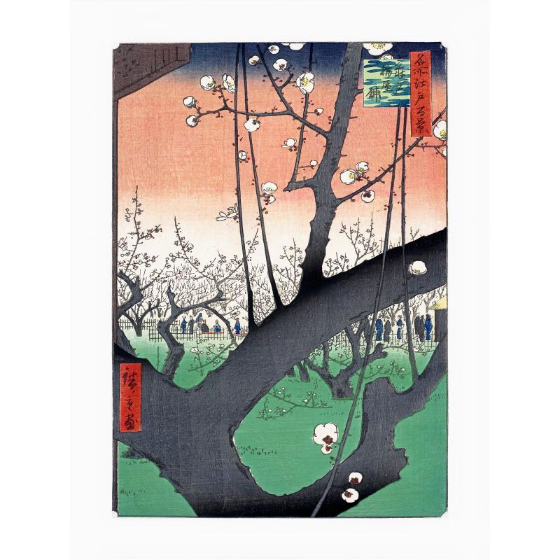Estampe japonaise, Hiroshige Utagawa, Jardin de pruniers à Kameido 